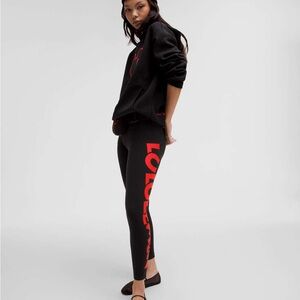 Lululemon Align High Rise Pant 25” Disney Black Red Leggings Size 6 NWT